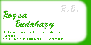 rozsa budahazy business card